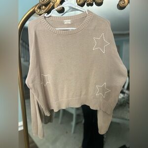 ALTAR’D STATE Star Embroidered Sweater – Women’s Large